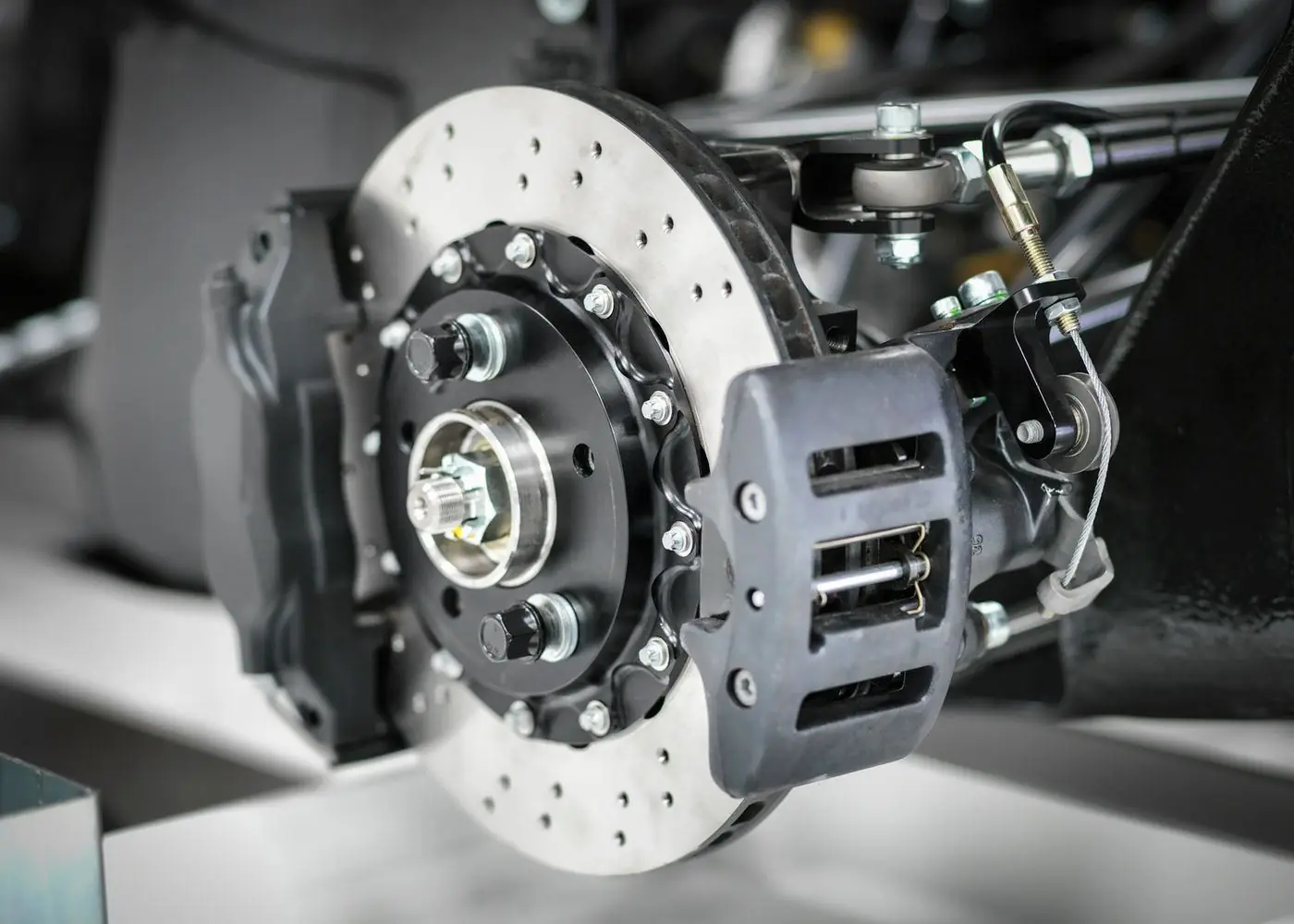 Bremsscheibe mit Bremssattel